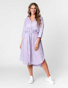 High Fashion Summer Cotton <b>Three</b> Quarter Sleeve Knee Length Elegant Party Wear Dress for Women Summer Elegant Dress Long Sleeve - Product Image 1