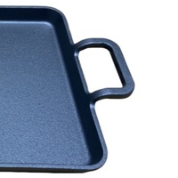 Poêle à griller rectangulaire coulée sous pression plaque chauffante pré-assaisonnée plaque de poêle à frire en fonte ustensiles de cuisine four gril sûr