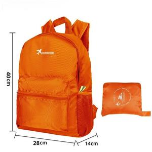 Mochila plegable ultraligera de moda para exteriores con cierre de cremallera, bolsa de deporte impermeable para senderismo, hecha de malla de poliéster - Product Image 3