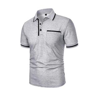 Polos de manga corta para hombre, camiseta informal de Color sólido, camiseta de verano a la moda, transpirable, suelta, básica, con bolsillos, camisas para hombre - Product Image 1