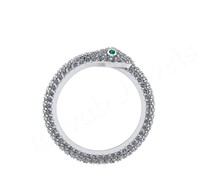 2025 grosir 925 Sterling cincin ular perak Adjustable perhiasan halus mawar emas kubik zirkonia unik disesuaikan hadiah wanita