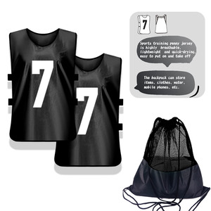 Maillots de football personnalisés les plus vendus, dossards d'entraînement à côtés ouverts avec impression de nom, polyester bon marché pour adultes, taille - Product Image 4