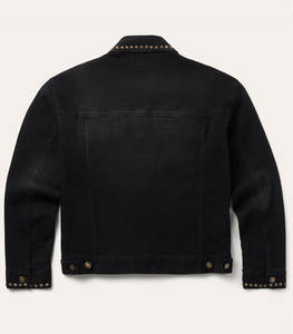 Venta al por mayor de poliéster con logotipo personalizado, chaqueta vaquera bordada impermeable para uso en exteriores, chaqueta vaquera de invierno para hombre - Product Image 3