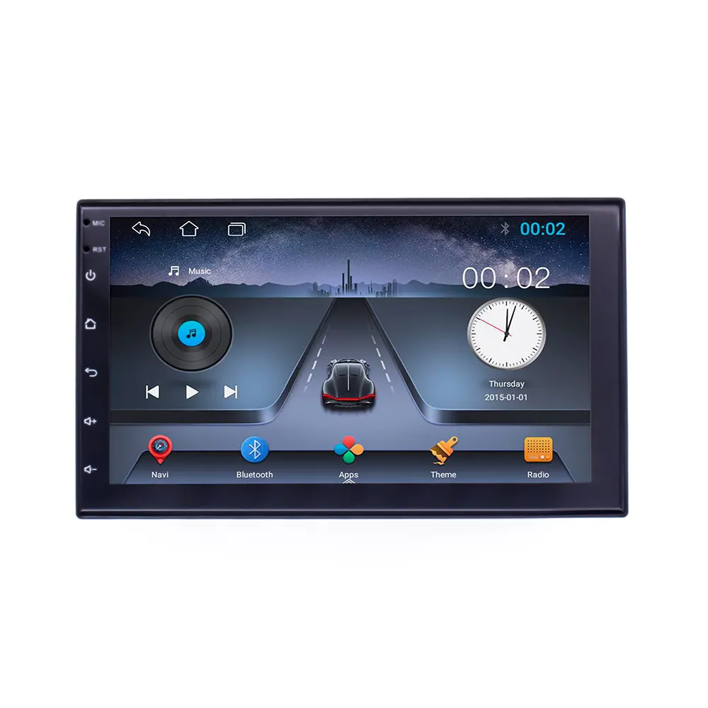 Universele Auto 7 Inch Android 11 Systeem Auto Radio Dvd-Speler Met Wifi Gps Bluetooth Touchscreen