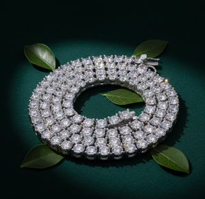 Joyería Fina Aniva NK2633, Collar de Tenis de Plata 925 con Diamantes Cultivados en Laboratorio, Cadena Personalizada Unisex, Estilo Hip Hop, Regalos de San Valentín - Product Image 1