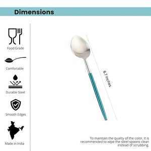 Cuillère élégante en acier inoxydable plaqué argent parfaite pour les réglages de table et le service de café et l'utilisation quotidienne de la cuisine ou du restaurant - Product Image 2