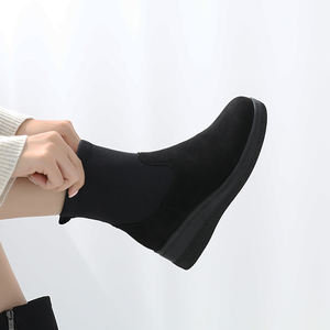 [JSHOE] Women Suede Platform Ankle <b>Boots</b> 5cm <b>Wedge</b> <b>Heel</b> Casual Walking Shoes - Product Image 2