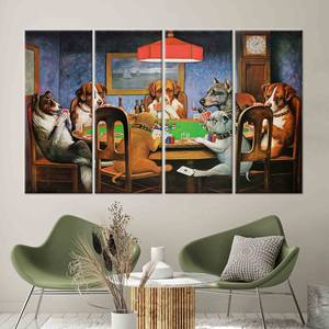 Modern Cassius Marcellus Coolidge 'A Bold Bluff Dogs' Printed Canvas Artwork,4P: Gallery <b>Wrapped</b> - Product Image 1