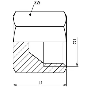 Conector Hidráulico UNF para Tuerca Ciega, Recubrimiento de Zinc y Níquel, Insertos de Rosca Verschluss AJ - Product Image 2
