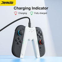 Empuñadura de carga en forma de V Jemdo para Nintendo Switch NS 2 Joycon cargador de batería modelo OLED con batería incluida