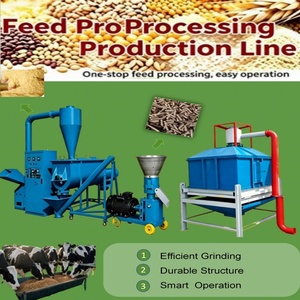 Línea de Producción de Alimentos para Animales, Máquina de Molienda, Mezcla y Extrusión de Granos, Fácil Operación para Granjas y Fábricas de Alimentos - Product Image 1
