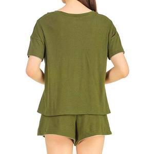 Conjuntos de Ropa de Algodón para Mujer, Conjuntos de Dos Piezas de Camisetas y Pantalones Cortos Holgados de Color Sólido, Conjuntos Deportivos de Verano para Mujer - Product Image 6