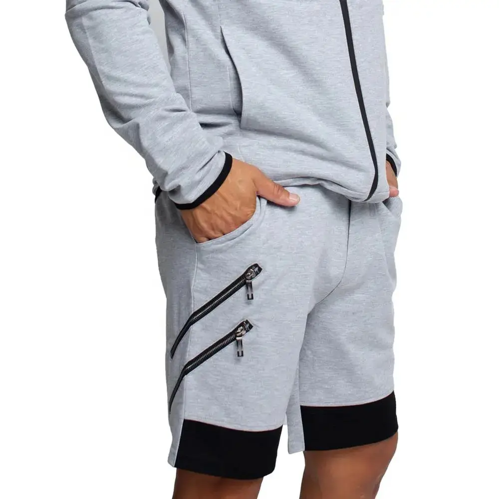 Custom Jogger Shorts 100% Cotton Plain Fleece Shorts Men Summer Fitness Running Athletic Shorts For Men