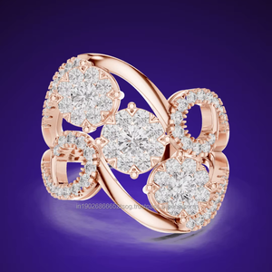 Regal Radiance 14K Moissanite/Cubic Zirconia / CVD Lab crecido 14K/18K/22K/925 Anillos de plata para damas/ella - Product Image 1