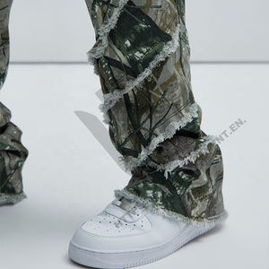 Moda Streetwear Jeans Pantalones Diseño desgastado personalizado Hombres Pantalones de mezclilla acampanados - Product Image 6