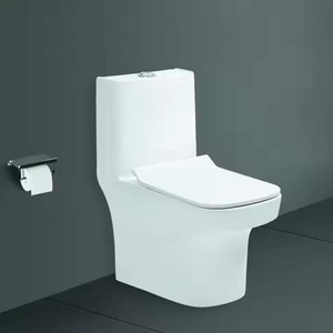 Vistaar Céramique CUPC-Toilette monobloc allongée en porcelaine siphonique en céramique blanche CUPC American Bathroom Water Closet - UPC - Product Image 6
