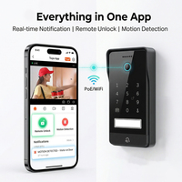 Videoportero Inteligente Hiwink 2K IP, Sistema de Intercomunicación Smart Life Tuya WiFi, Pantalla Táctil IPS, Sensor de Movimiento PIR con Desbloqueo por Palma de la Mano