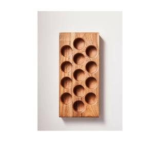 Eco Sustainable Wooden <b>Egg</b> Rack For Rustic Home Kitchen <b>Storage</b> And Stylish Farmhouse Decor Arrangement - Product Image 1