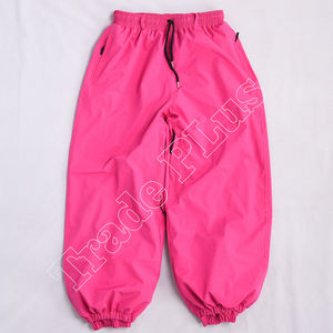 Pantalon imperméable rose vif conçu pour la neige avec coque coupe-vent et doublure chaude, coupe baggy décontractée - Product Image 1