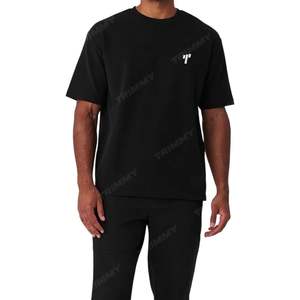 Nueva llegada de lujo Unisex impresión personalizada Logo cuello simulado camiseta en blanco de gran tamaño de los hombres Camiseta para los hombres al por mayor hecho en Pakistán - Product Image 6