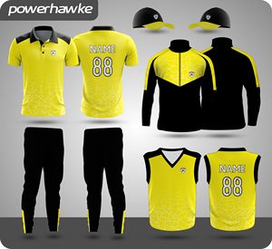 Uniformes de cricket Prohawke de meilleure qualité Ensembles complets Uniformes de cricket Maillot de cricket Manches complètes Demi-manches - Product Image 2