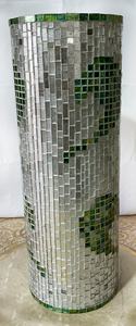 Grand vase en mosaïque de vitraux carré vintage fait à la main Design unique et élégant - Product Image 2