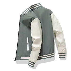 Vente en gros de veste universitaire à manches en cuir avec logo personnalisé en matériau authentique pour hommes veste universitaire de haute qualité à bas prix pour hommes nouveau - Product Image 4