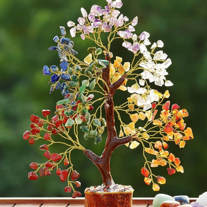 งานฝีมือธรรมชาติเจ็ดจักระบำบัดฮวงจุ้ยคริสตัลพลอยรูปต้นไม้สำหรับการปรับสมดุลพลังงานบ้านทางจิตวิญญาณสำหรับอินเดีย - Product Image 6