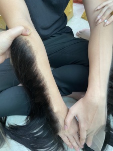 Cheveux Bruts Vietnamiens Hd Dentelle Fermeture, Dentelle Fermeture Suisse 4x4 5x5 6x6 Cheveux Raides Couleur Naturelle - Product Image 4