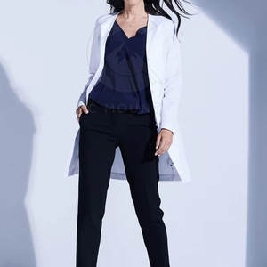 Moda Hospital uniforme bata de laboratorio para mujeres Doctor Hospital uniforme no fábrica al por mayor transpirable Mujer bata de laboratorio - Product Image 5