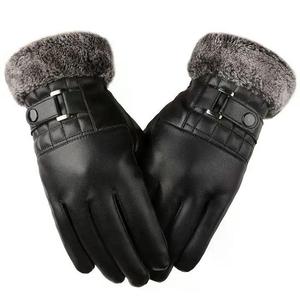 Gants de ski de luxe style mode pour l'hiver en extérieur avec poignets en fourrure de renard, cuir de mouton et matériau PU, mitaines personnalisables avec logo - Product Image 4