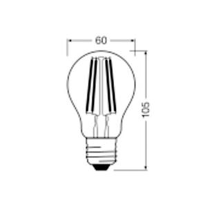 Bombilla LED de Filamento OSRAM Ultra Eficiente E27 2.2W 470lm 3.000K Klar Birne ULTRA EFF. - Product Image 3