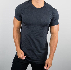 Venta caliente entrenamiento Fitness algodón suave hombres correr camisetas Slim Fit rendimiento impreso con logotipo personalizado camiseta para hombres - Product Image 3