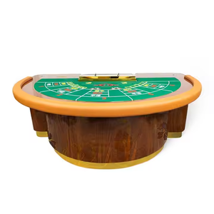 โต๊ะโป๊กเกอร์บาคาร่าดีลักซ์พร้อมดีไซน์ครึ่งวงกลมครึ่งวงกลมคุณภาพสูงสำหรับการเล่นเกมและไพ่นกกระจอกพร้อมจำหน่าย - Product Image 2