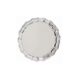 Assiette de présentation en argent martelé, de haute qualité, faite à la main, de forme ronde, sous-assiette, vente chaude, assiette décorative pour mariage indien - Product Image 4