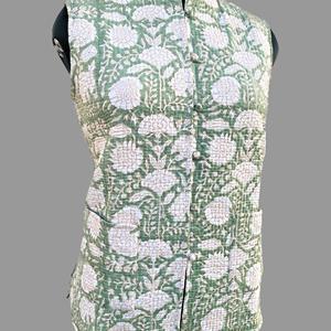 Manteau de taille réversible bohème indien pour femmes veste en coton imprimé floral à la main pour femmes cadeau d'hiver décoré Vintage - Product Image 3