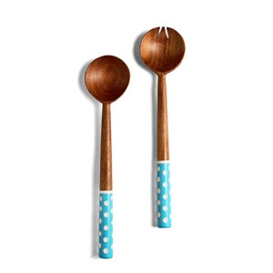 Juego de utensilios para ensalada de acacia, hechos en India, ecológicos, aptos para lavavajillas, para el hogar y la cocina. - Product Image 1