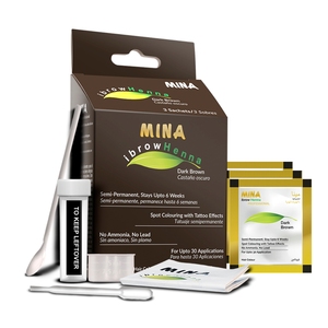 GMP USDA Kit de teinture pour sourcils au henné certifié biologique Vegan Safe Dark Brown Pack régulier à bon prix Rehausseurs de sourcils - Product Image 1