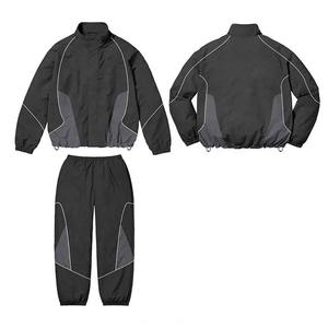Ensemble de survêtement de sport léger en microfibre personnalisé pour homme, veste coupe-vent, pantalon de jogging, taille XL, fabrication OEM, décontracté quotidien - Product Image 4