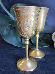 Antique Brass Wine Goblet Handmade Engraved Chalice Vintage Metal Drinking Cup Barware Wedding Gift Elegant Decorative <b>Drinkware</b> - Product Image 6