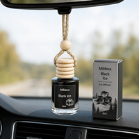 Diffuseur de parfum en verre pour voiture, pendentif élégant pour rétroviseur - Parfum léger de luxe, aromathérapie longue durée, senteur naturelle