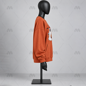 Sudaderas de Felpa Casuales Transpirables con Estampado de Fantasma y Calabaza para Mujer, Tallas Grandes, Manga Larga, Cuello Redondo, Venta al por Mayor - Product Image 3