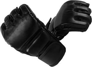 Cuero de alta calidad MMA Sambo Longitud de la muñeca Deportes Guantes DE LUCHA Pantalla táctil que absorbe la humedad para cierre Artes marciales - Product Image 4