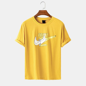 T-shirt pour homme en coton/polyester, coupe classique, poids lourd, col rond, impression personnalisée, respirant, séchage rapide - Product Image 1