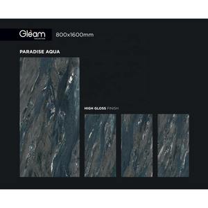 Azulejos de porcelana pulida Aqua High Gloss 800x1600mm para la elegancia de la sala de estar - Product Image 1