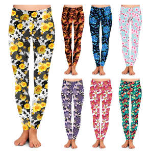 Dernier modèle de Chine nouveau Leggings de yoga serrés à taille haute et imprimé de fleurs Pantalon de yoga de gymnastique en plein air pour femmes - Product Image 1
