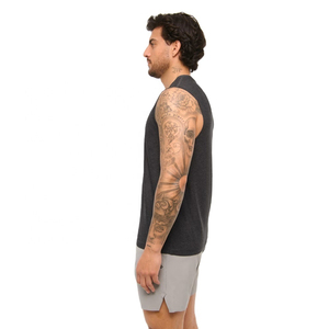 OEM Wholesale Mens Slim <b>Fit</b> Tank Top for Gym Sportswear Polyester Cotton Sleeveless Mens Shirt Custom Logo Quick Dry <b>Muscle</b> <b>Vest</b> - Product Image 5