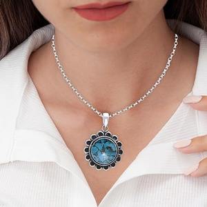 Colgante de piedras preciosas turquesas, venta al por mayor, colgante de joyería fina de Plata de Ley 925 con sello 925, joyería colgante de plata - Product Image 3