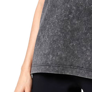 Personalizado al por mayor de peso pesado de las mujeres Boxy Streetwear camiseta desgastada Unisex de gran tamaño Vintage ácido lavado camiseta - Product Image 1