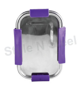 Rectangular Lunch <b>Box</b> <b>Tiffin</b> 2 Compartment Stainless Steel Lunch <b>Box</b> Spot Wholesale Single-layer Lunch <b>Box</b> - Product Image 1